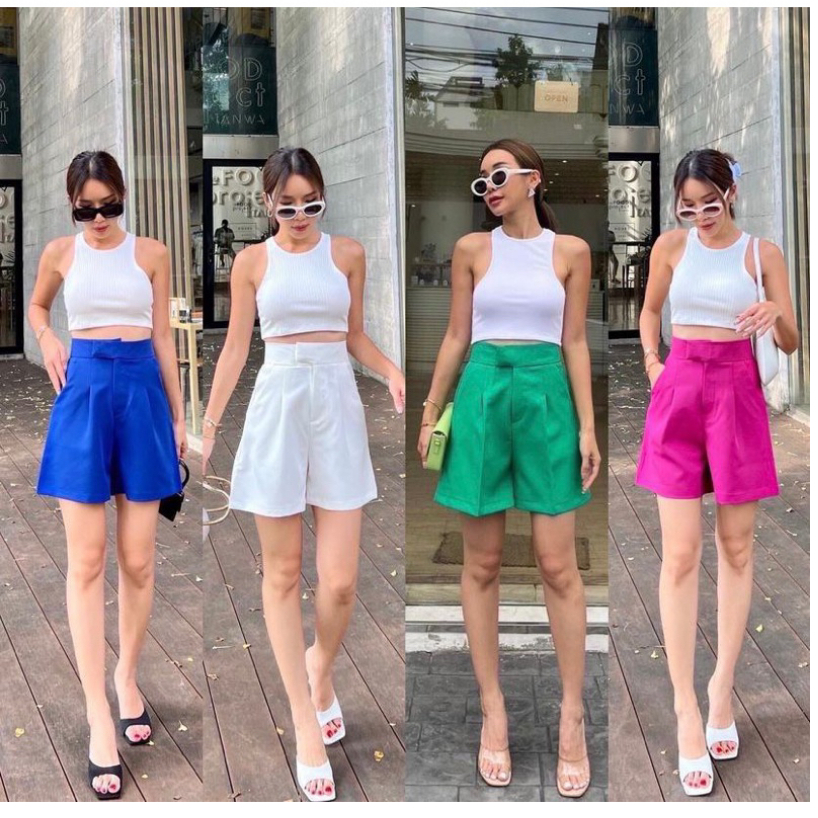 Celana Pendek Highwaist Wanita Prom Varlina / Hotpants Highwaist Bangkok HOPYLOVY