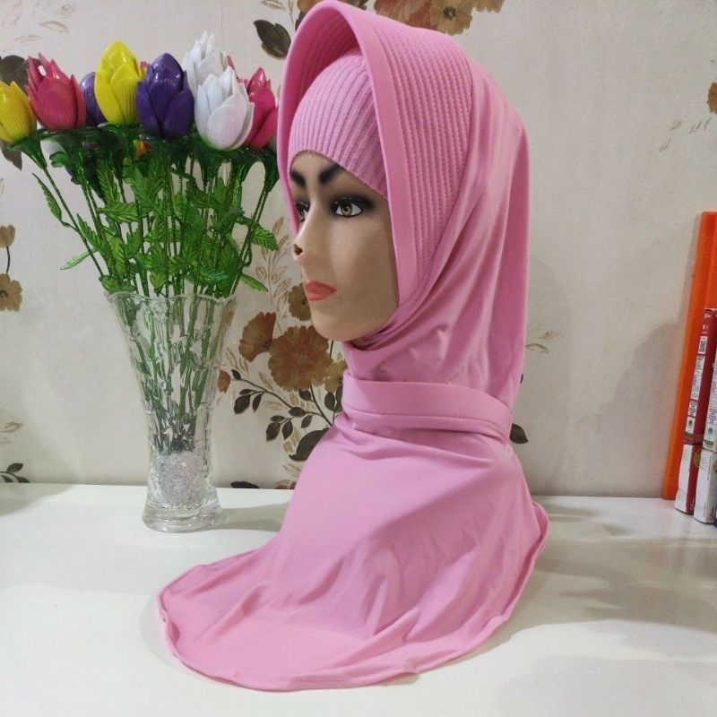 jilbab psr bhayangkari terbaru/warna peach