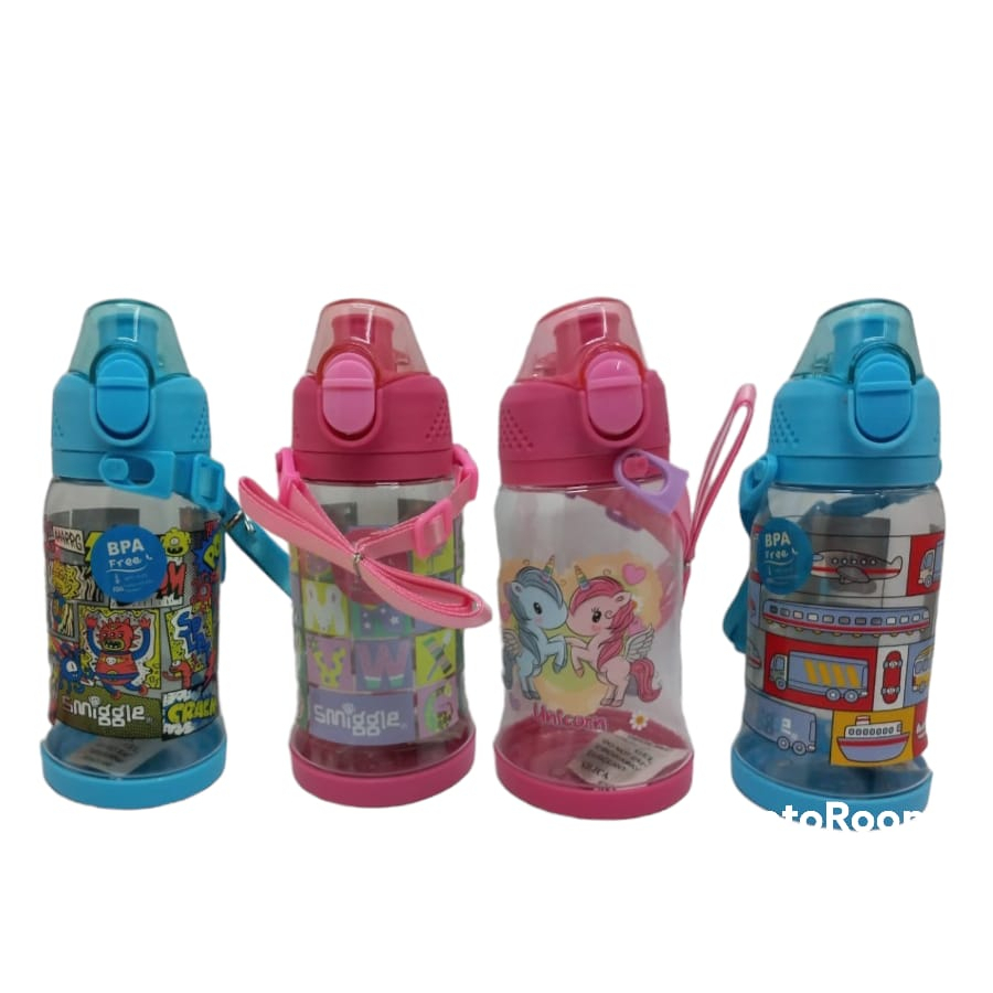 Botol Minum 4005 - Spiderman Cars LOL Frozen Kuda Pony Smiggle 450 ml