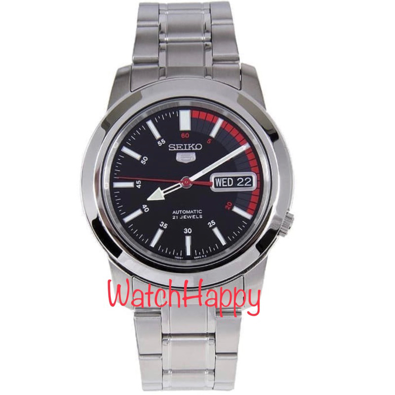 WatchHappy Seiko SNKK31K1 Automatic Black Dial Stainless Steel Strap SNKK31 100% ORIGINAL WARRRANTY