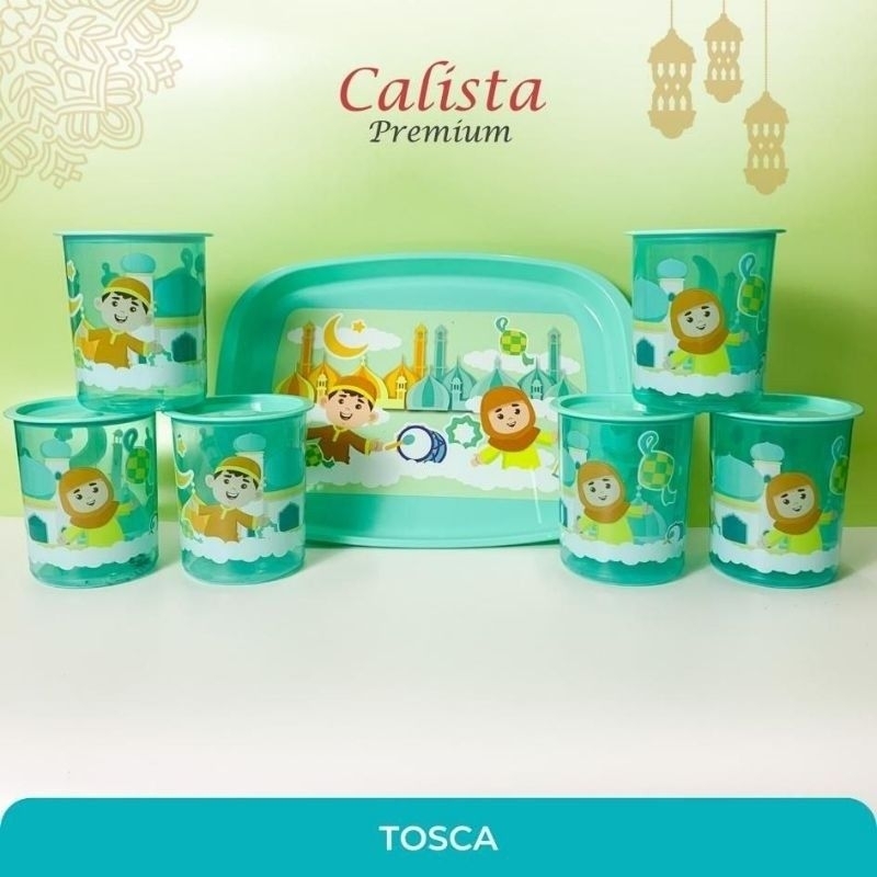 PROMO TERBARU Toples tobaki nampan set  7in1/TOPLES TOBAKI SET CALISTA 6 Toples Plus Nampan Baki Ukuran 0.6 Liter/TOPLES LEBARAN MODEL BARU/ Toples lebaran super jumbo