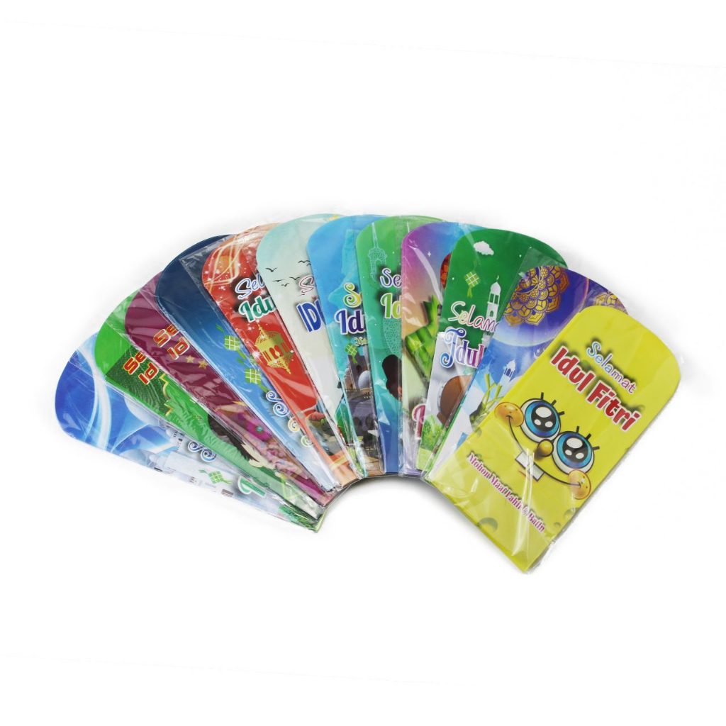 Amplop Lebaran Motif Karakter Lucu Angpau Hari Raya Idul Fitri 1Pack isi 5pcs
