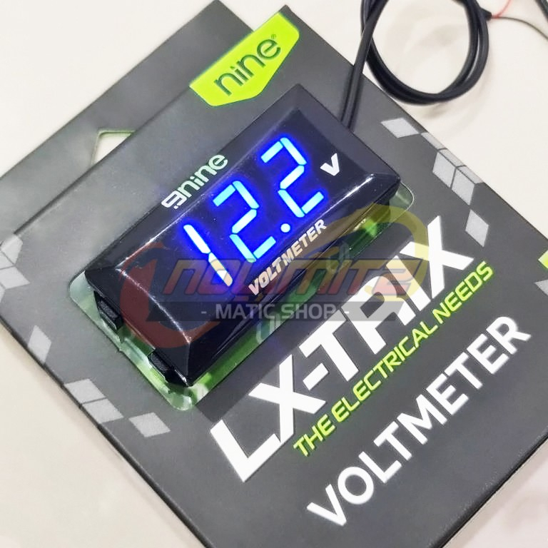 Voltmeter Digital Luminos LED LX Trix 9Nine Kotak Model Koso Universal