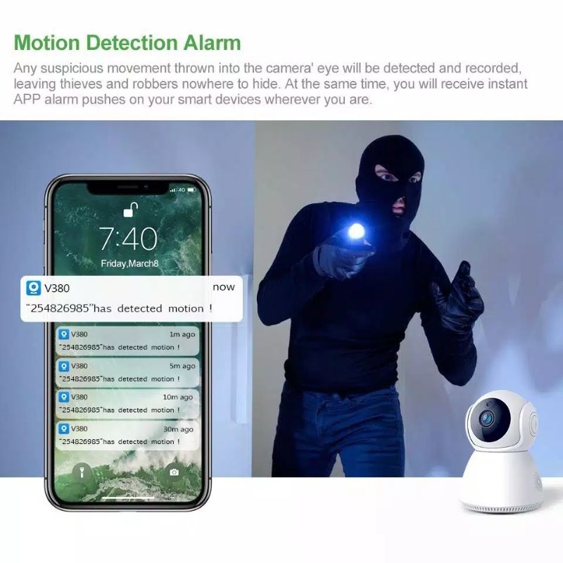 IP CAMERA SNOWMAN CCTV V380 WIFI 5MP WIRELESS FULL HD 1080P INFRARED NIGHT VISION