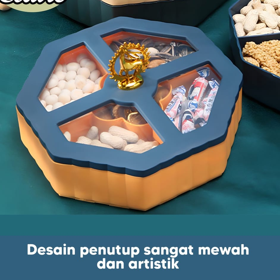 Toples Lebaran Unik / Set Toples Makanan Ringan / Toples Penyimpanan Snack Kue Lebaran Ukuran 2 Ting