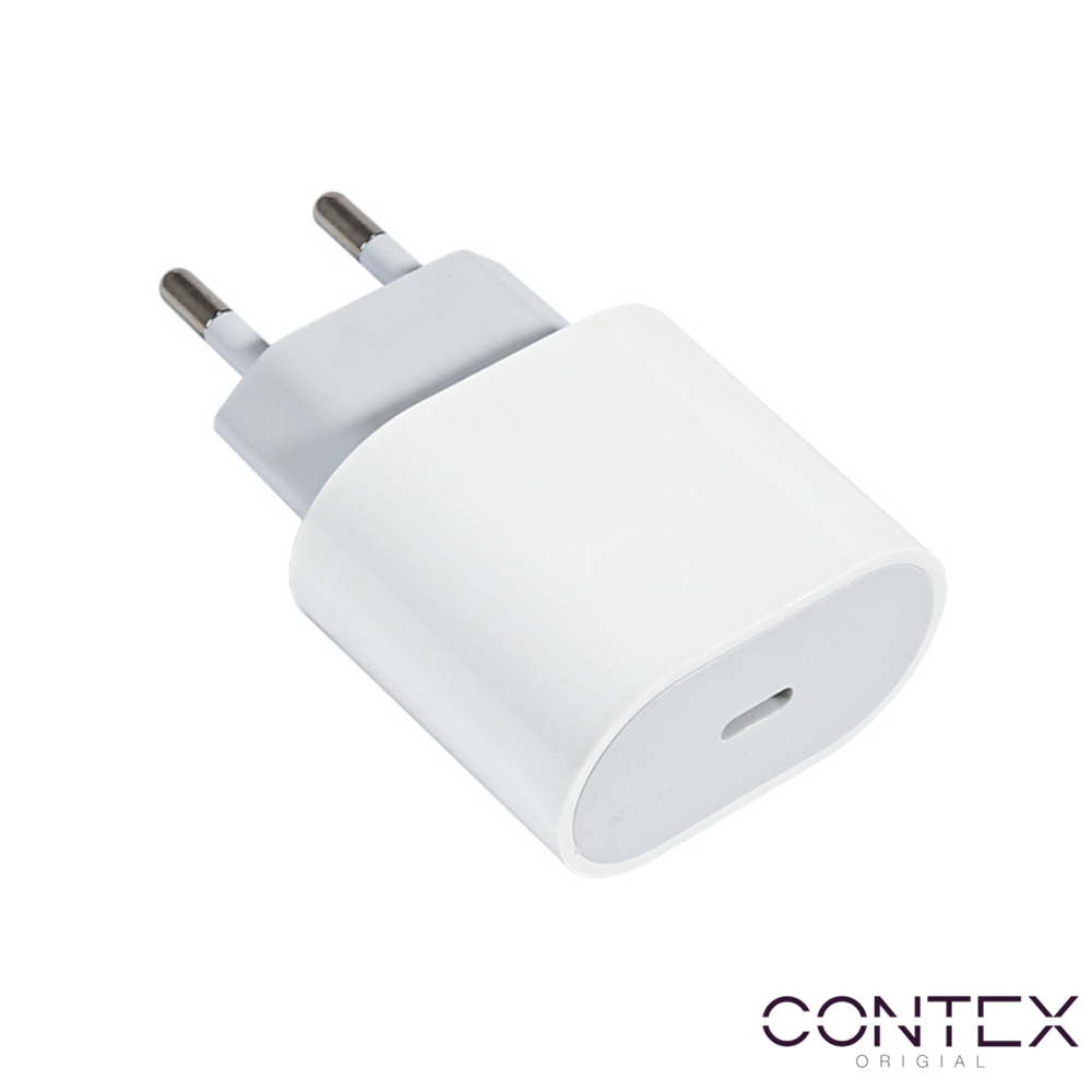 CONTEX - CHARGER ADAPTOR 20W + KABEL DATA 1METER  ( 1 PAKET ) PD FAST CHARGING 1SET OEM A++