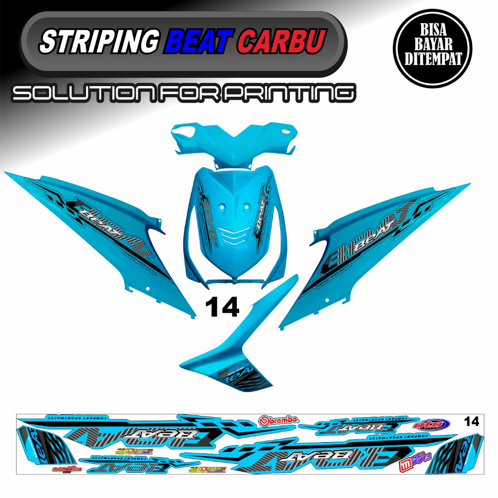 STRIPING VARIASI BEAT CARBU