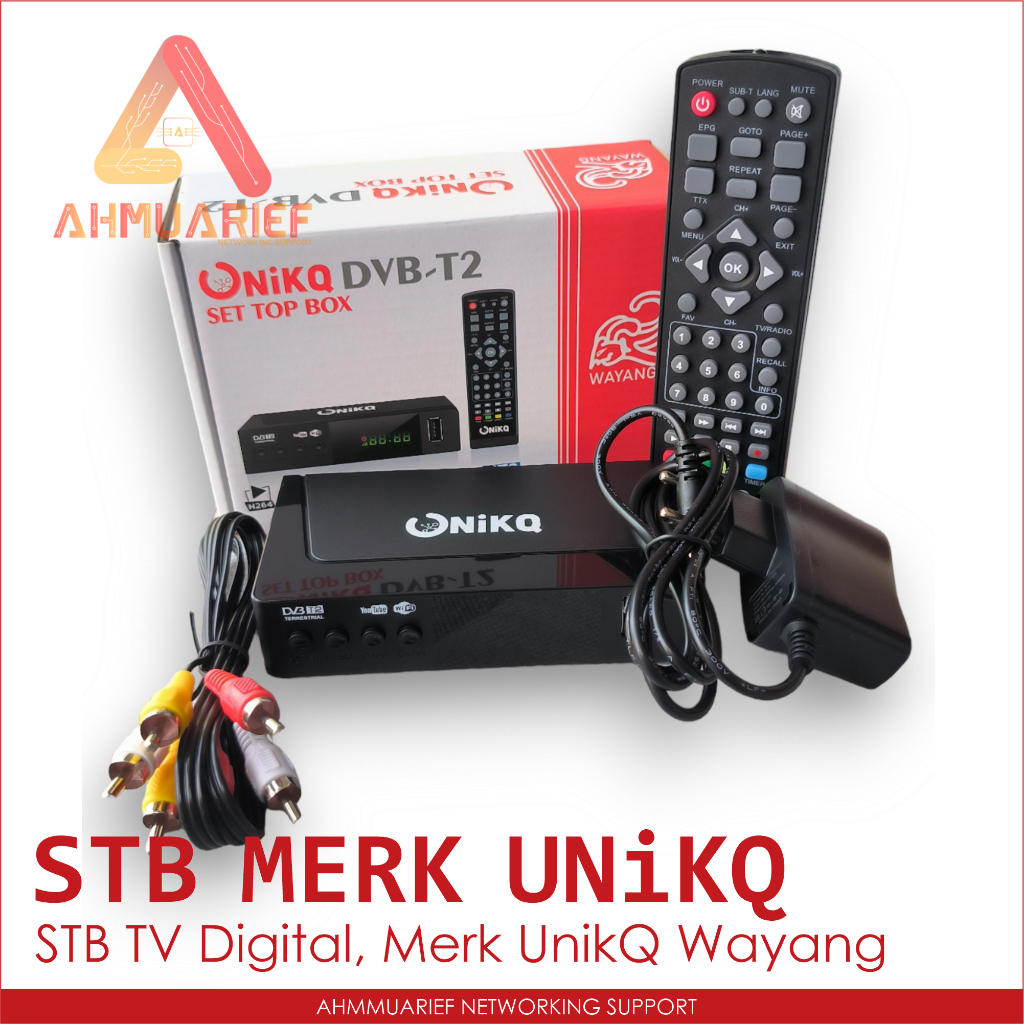 PROMO - STB TV DIGITAL MERK UNIKQ SERI WAYANG TERRESTRIAL RECEIVER DIGITAL TV SET TOP BOX STB DVB T2 ANALOG TO DIGITAL PENERIMA SIARAN TV DIGITAL