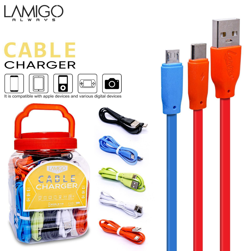 Kabel Charger LAMIGO Candy L-050 Micro Usb / type C Per Toples Isi ( 60pcs)