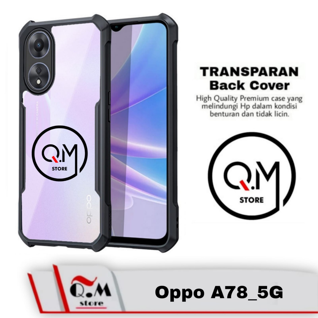 Case Oppo A78 5G Softcase Transparan Armor Acrilik Pelindung Back Cover