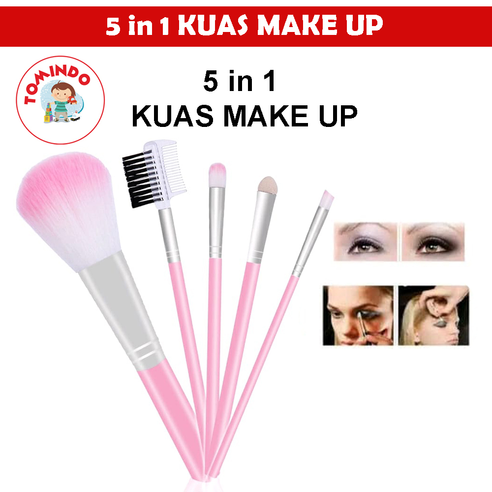 Kuas Makeup 1 Set Lengkap isi 5 in 1 | alat make up lengkap 1 set murah lengkap | Perlengkapan Paket