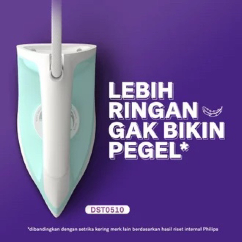 Philips DST 0510 Setrika 350Watt Anti Lengket Cepat Panas Warna Hijau