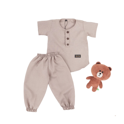 Baju Koko Anak Laki laki Setelan Baju dan Celana Pinggang Karet Koko Bayi Laki Laki 6 12 Bulan 1 2 3