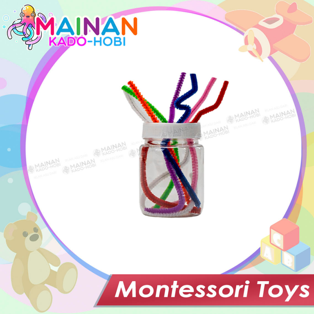 MAINAN EDUKASI ANAK MONTESSORI SENSORIK MOTORIK BUSY JAR PLAY SET