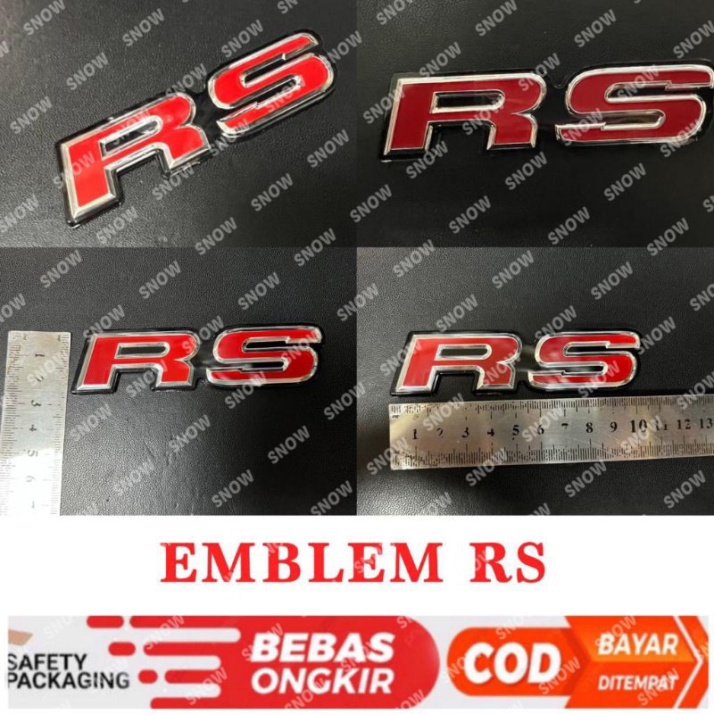 Emblem Logo Honda RS Emboss Mobil Universal