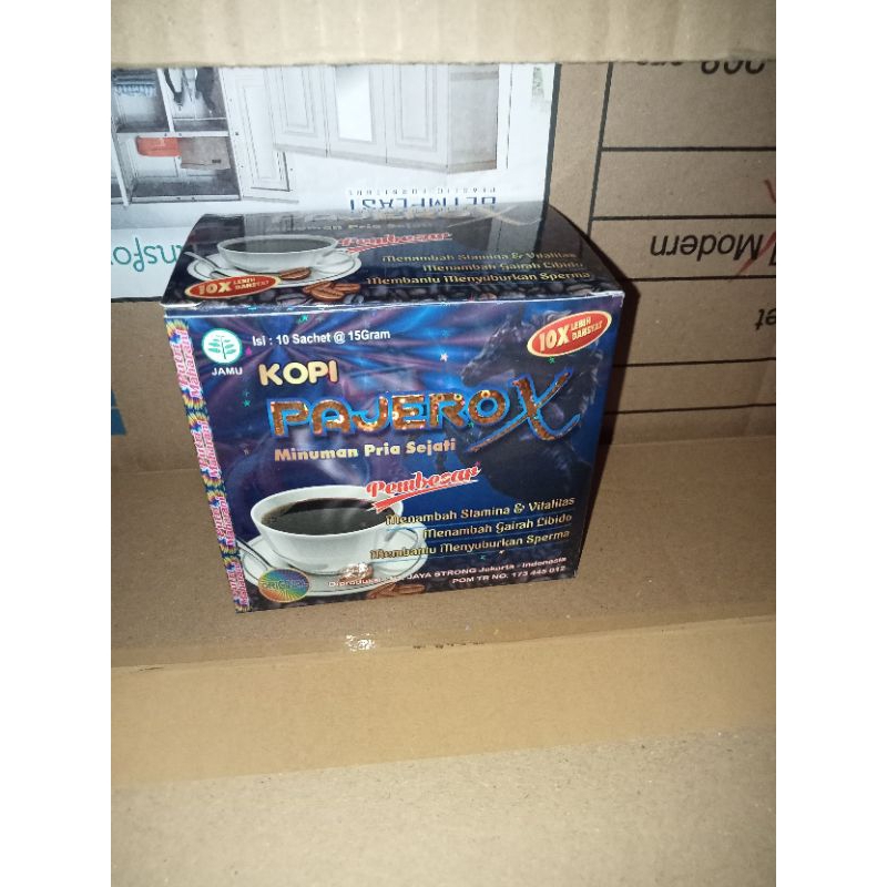 Paket 50 Box Serbuk Kopi Pajero X Original New (kuat & tahan lama)