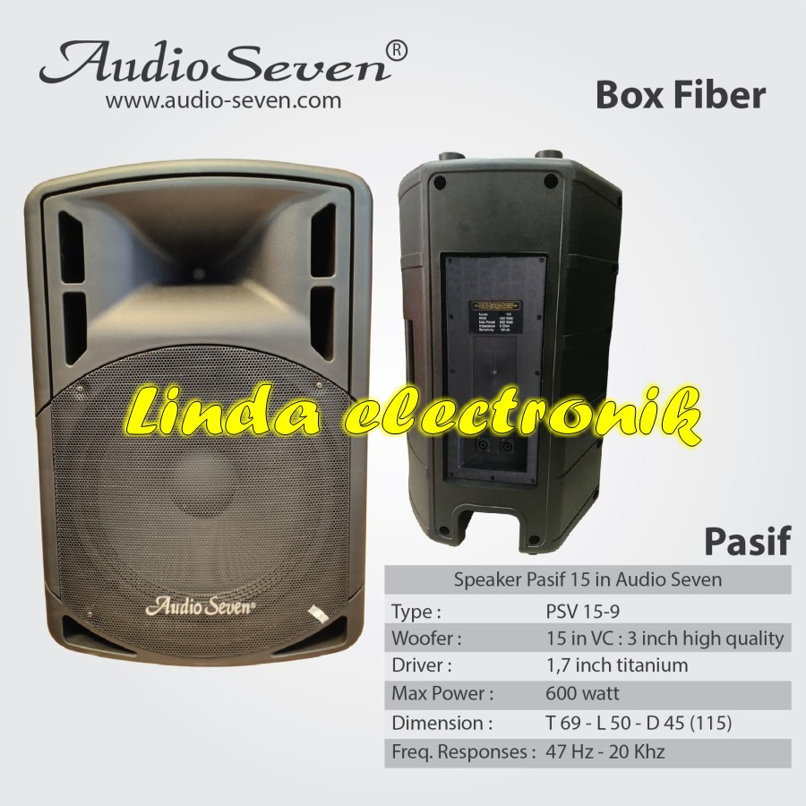 speaker pasif audio seven 15-9 pasif 15 inch 2 buah 1200 watt original