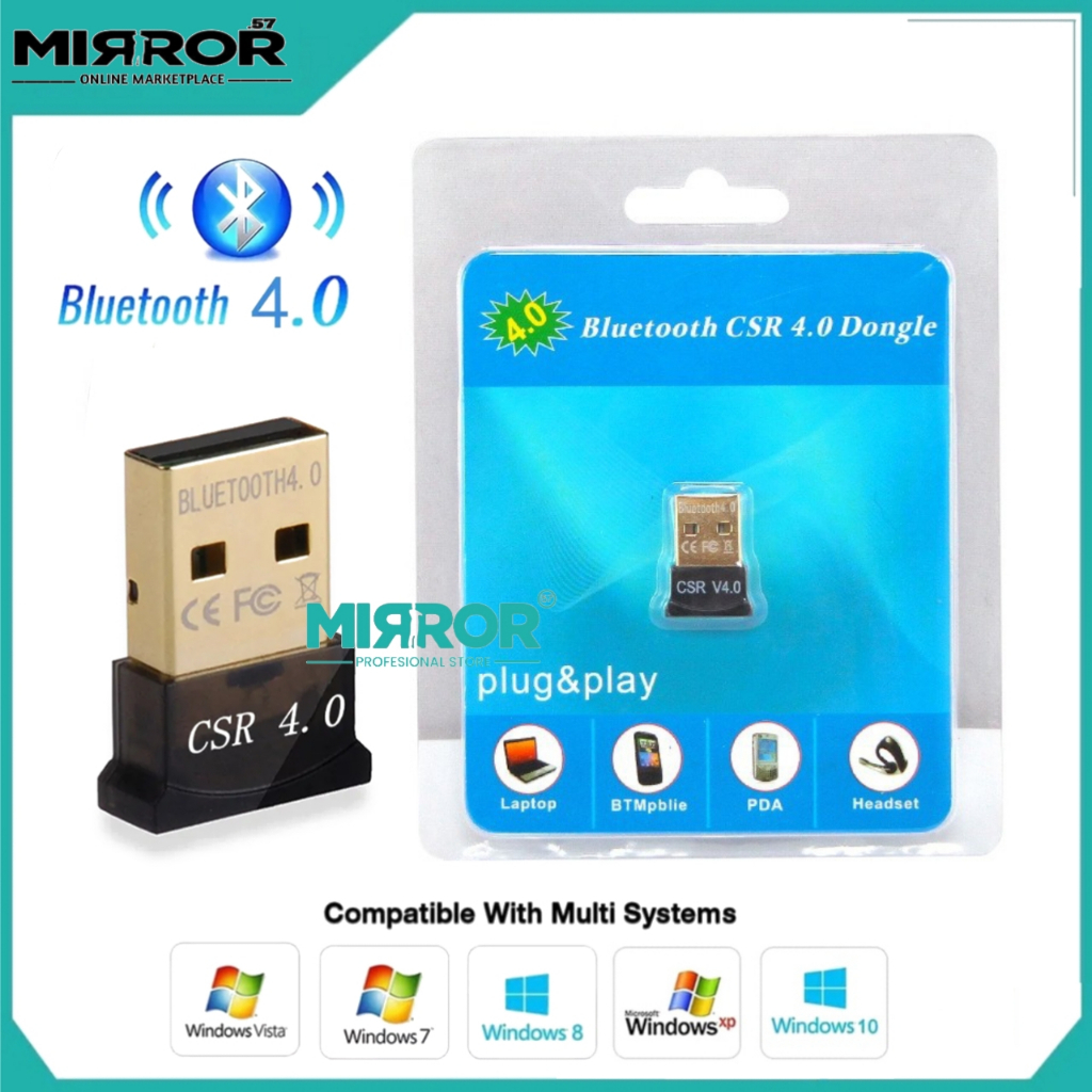 USB Receiver Bluetooth Dongle Adapter CSR v 4.0 Di PC / Komputer / Laptop