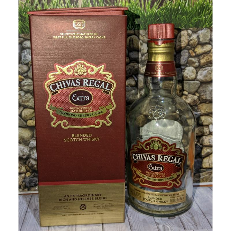 botol bekas miras Civas Xtra Regal Chivas xtra botol antik botol unik pajangan koleksi hiasan dindin