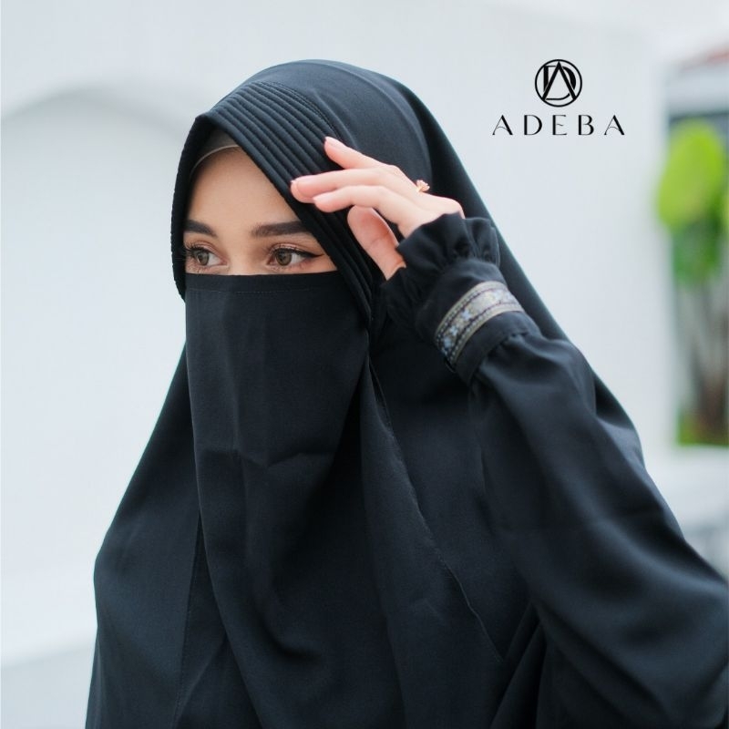 ADEBA - GAMIS CADAR JETBLACK GAMIS CADAR HITAM UNTUK UMROH