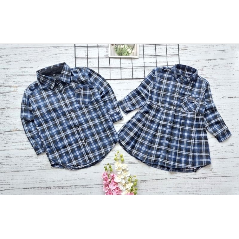 KEMEJA &amp; DRESS FLANNEL COUPLE 1-12th