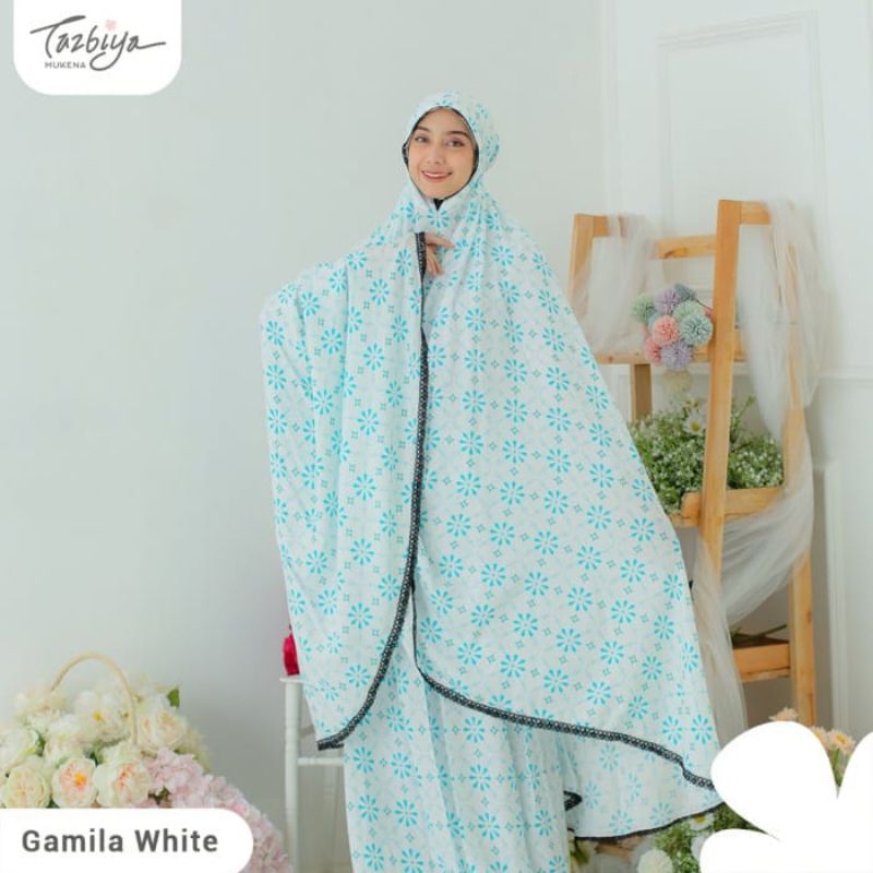 tazbiya mukena putih jumbo gamila mukena haji|mukena umroh