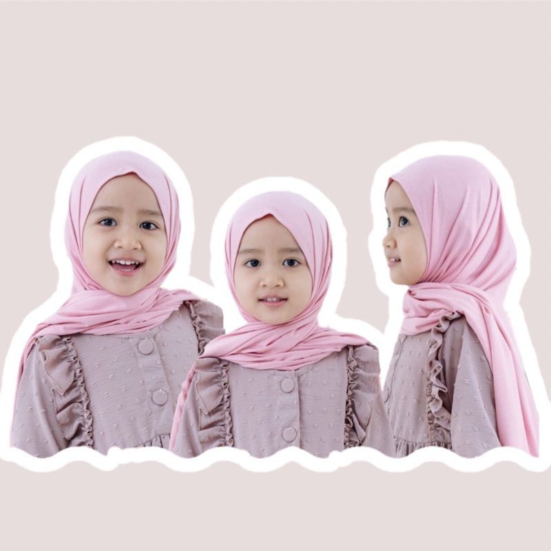 Pashmina Instant Bayi dan Anak 0-6 Tahun - Jilbab Jersey Premium Kerudung Anak Hijab Pastan