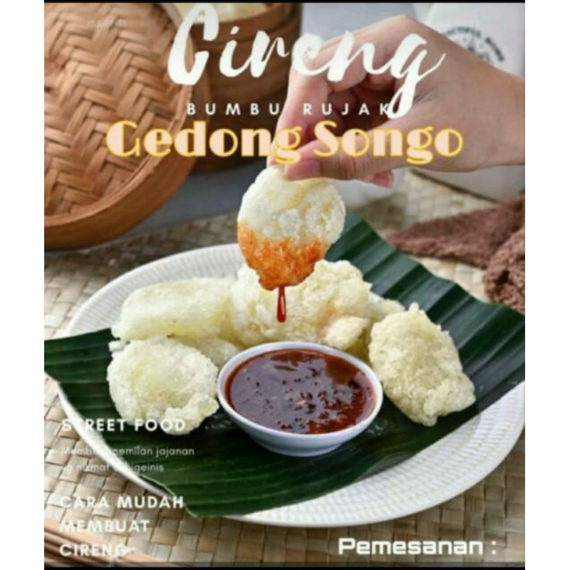 

Cireng mini mentah original gedung songo bumbu rujak isi 10/pak