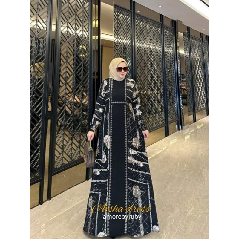 Aisha dress amore by ruby terbaru/dres wanita terbaru/gamis wanita terbaru/gamis terbaru