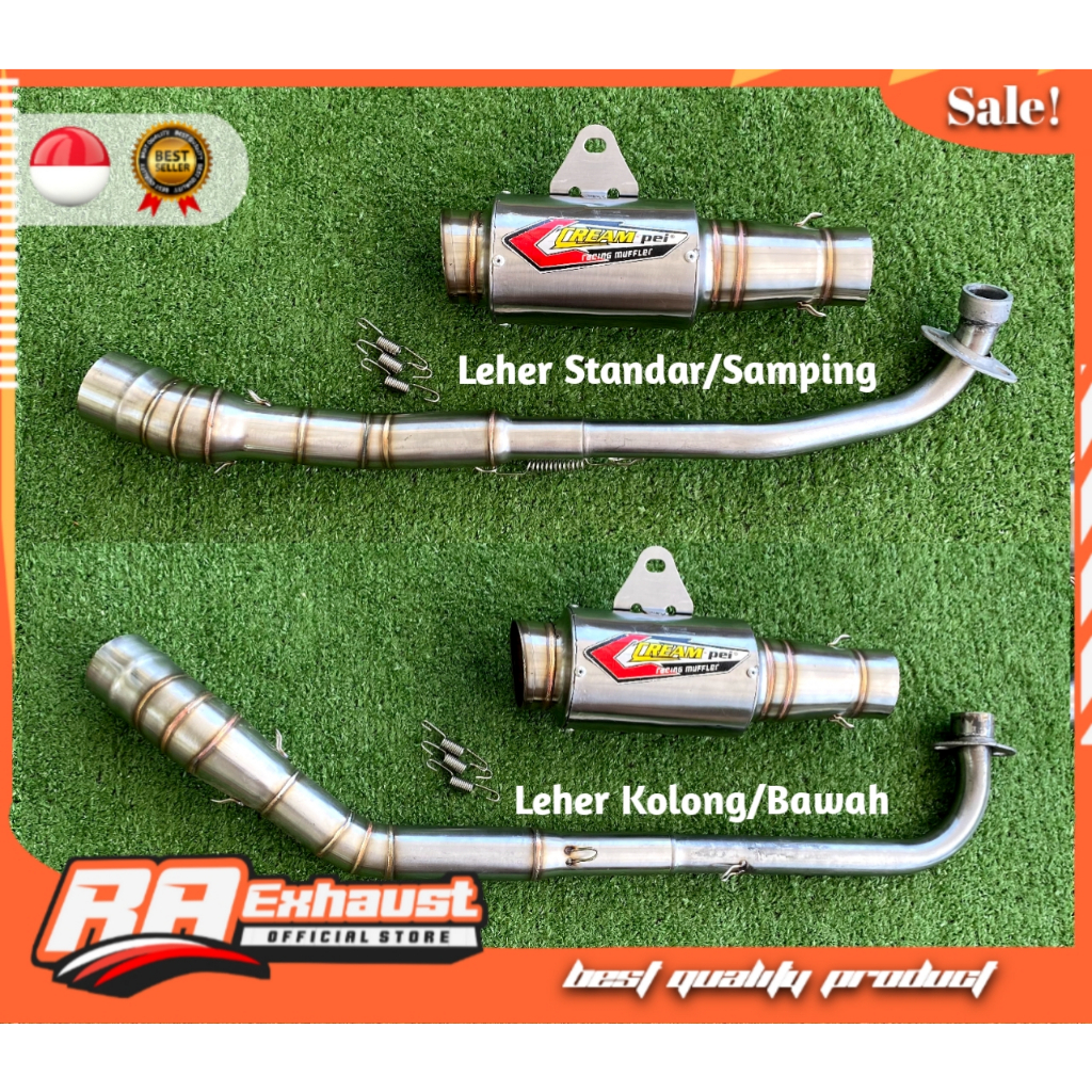 KNALPOT RACING CREAMPIE TYPE CP2 CP3 CR3 (FULL SISTEM) PNP JUPITER Z VEGA R VEGA ZR JUPITER Z1 SUPRA