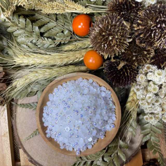 [MUTBEL WHITE AB] manik mutiara belah white ab size 2mm 3mm 4mm 5mm / manik kerajinan tangan/manik d