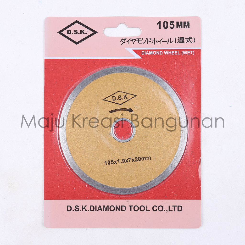 Mata Potong Keramik Mata Gerinda Keramik Mata Gurinda Kering Basah Diamond Wheel Dry Wet DSK &amp; NISHIO 4 Inch