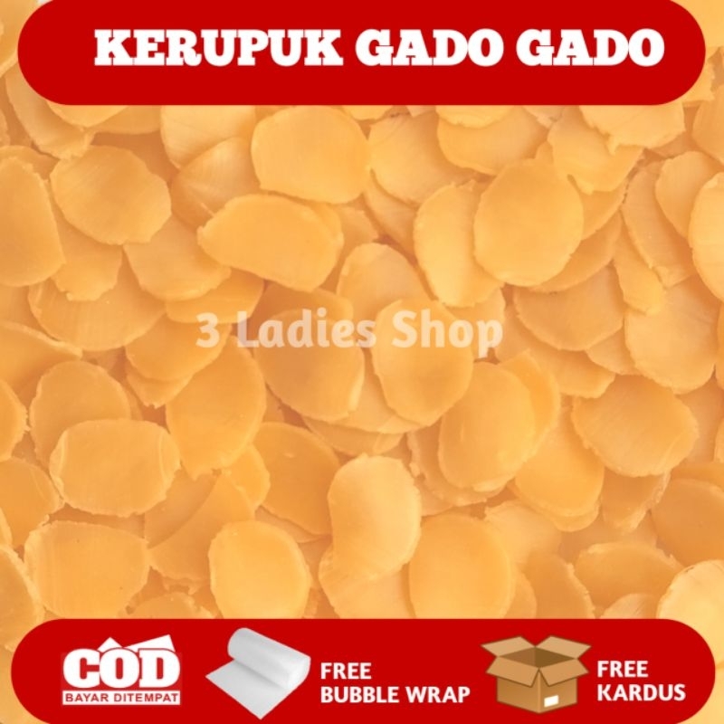 

Kerupuk Gado Gado / Kerupuk Sari Udang /Kerupuk Tahu Tek Kemasan 250 Gram