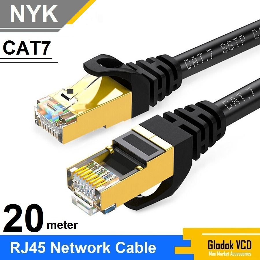 NYK Kabel Lan SSTP Cat7 20M Internet Ethernet Cable