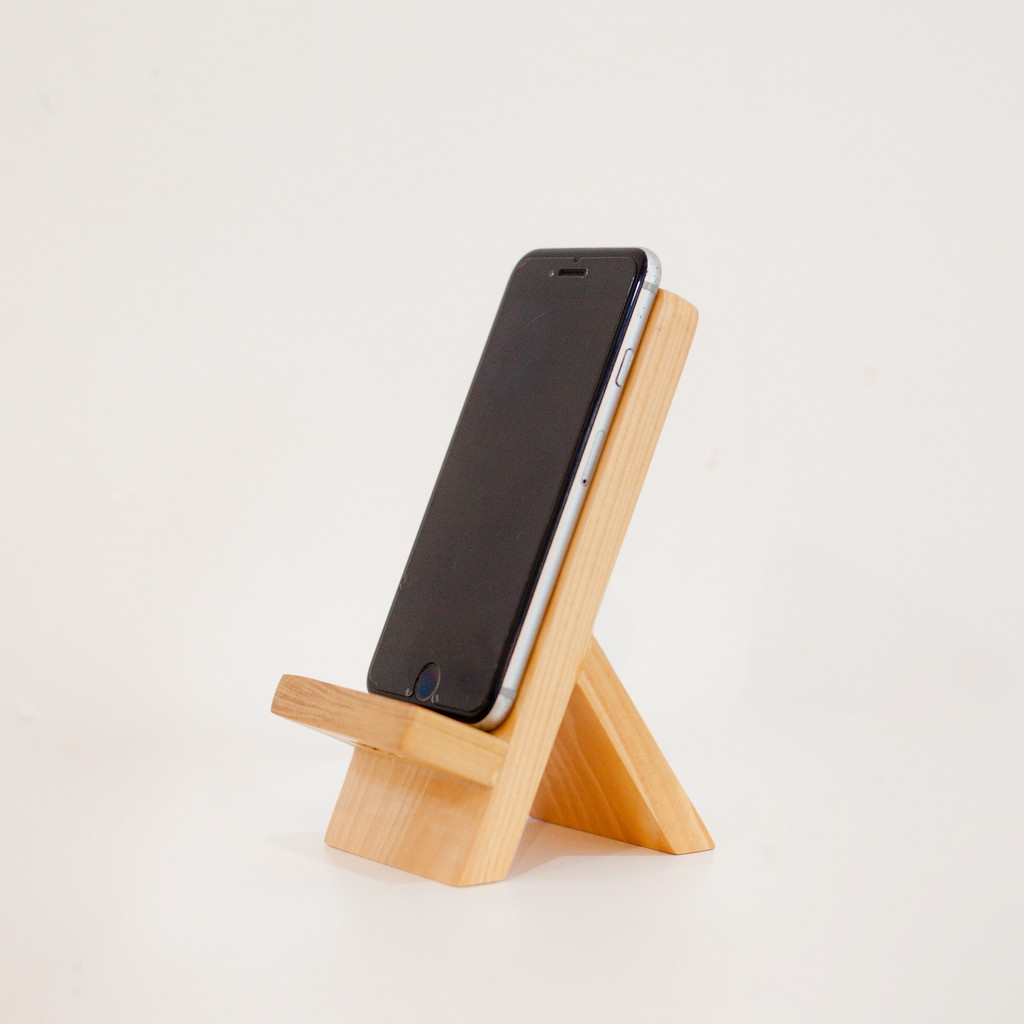 U0310 Stand HP Kayu / Wooden Phone Holder Stand Penyangga Dudukan Handphone dengan Kaki