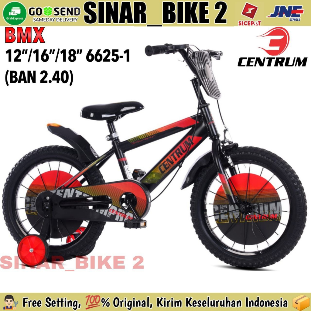 Sepeda Anak Laki BMX CENTRUM 306 &amp;  ATLANTIS 305 Ban Warna 2.125 12 16 18 Inch