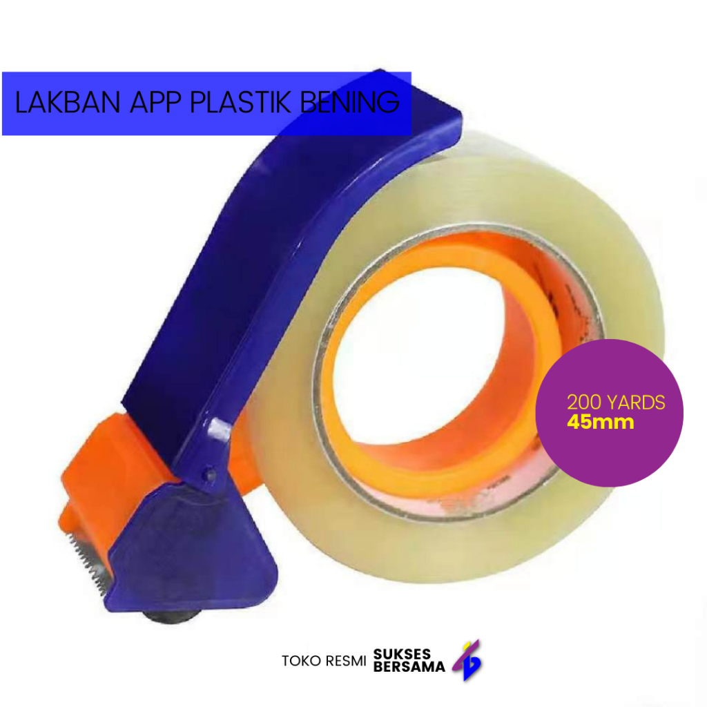 

LAKBAN OPP PLASTIK BENING 200 YARD 45mm