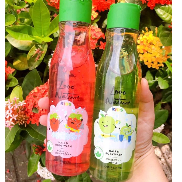 Love Nature Kids Hair &amp; Body Wash Playful Strawberry/Love Nature Kids Hair &amp; Body Wash Cheerful Apple