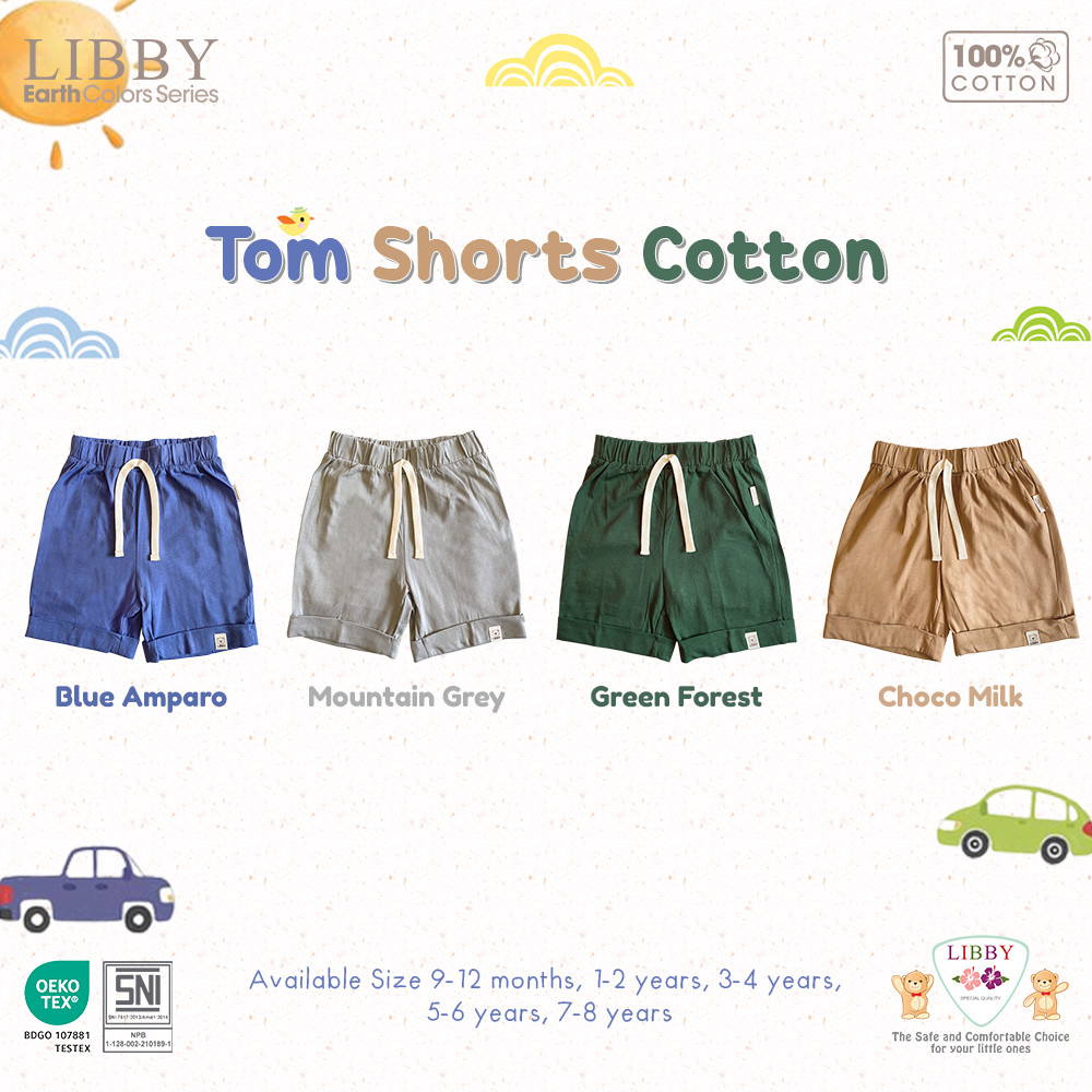 Libby Earth Series Tom Shorts Cotton 1pc Celana Pendek Anak Bayi