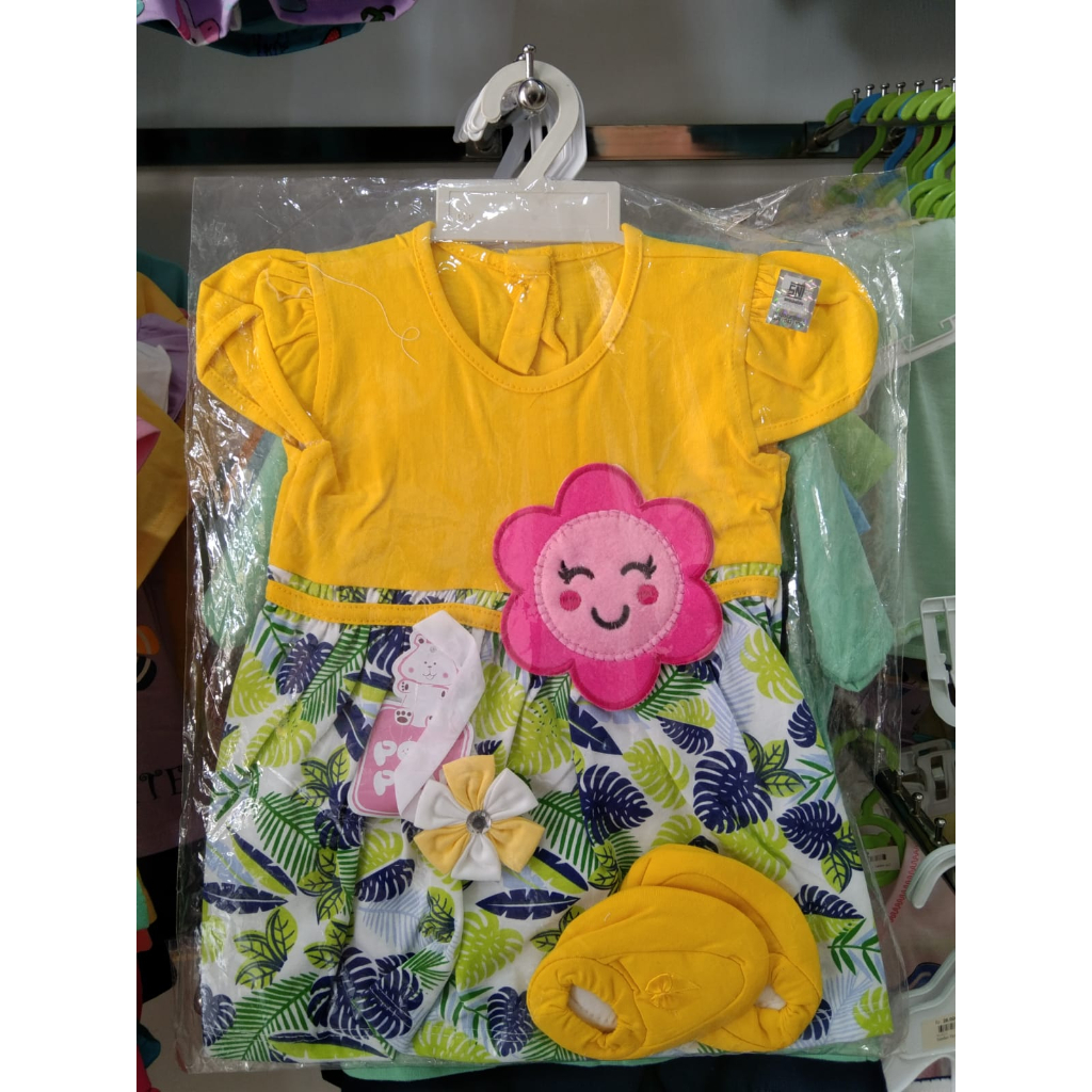 Baju Bayi model Dress 0-6 bulan