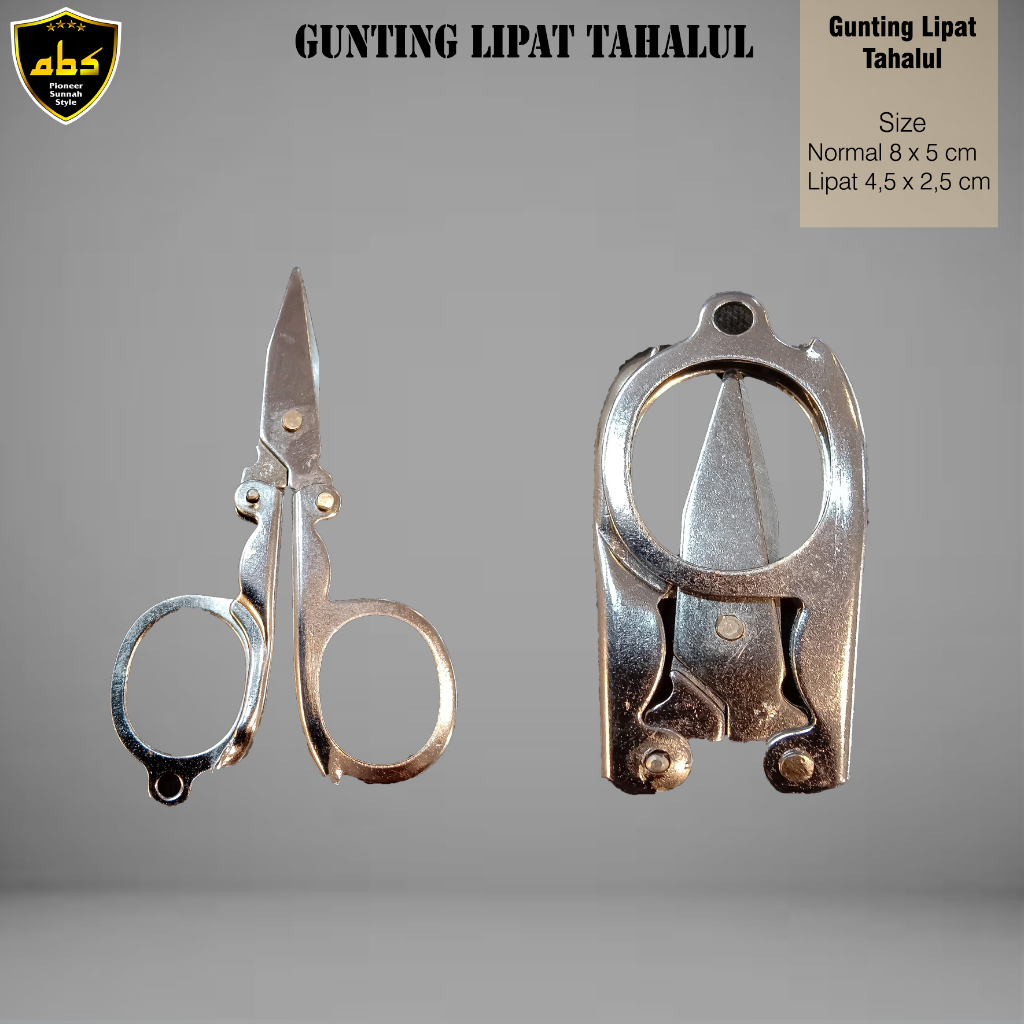 Gunting Lipat Tahallul Kecil Portable Mini Perlengkapan Haji Umroh Gunting lipat stainless 8cm