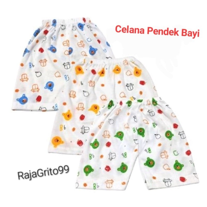 Celana Pendek Bayi Motif Tabur Print / Celana Kotak Bayi Newborn Grosir