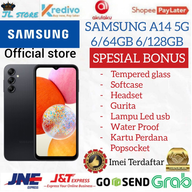 SAMSUNG A14 5G NFC RAM 6GB 128GB GARANSI RESMI SEIN