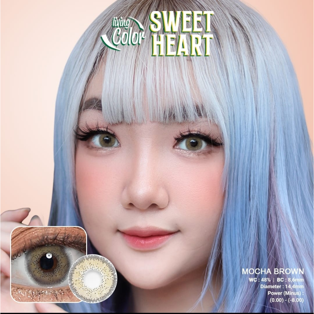 SOFTLENS LIVING COLOR SWEETHEART BY IRISLAB MINUS (-0.50 s/d -2.75)