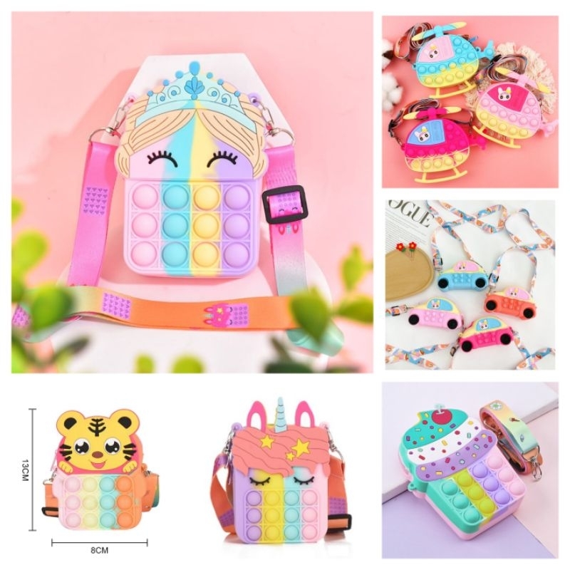 Tas Selempang Anak Fashion Tas Anak Pop It Karakter