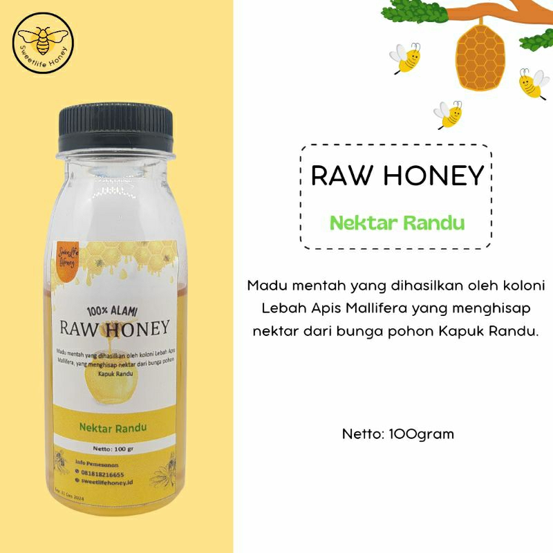 

Madu Murni Mentah Madu Asli Nektar Randu 100gram Pure Raw Honey
