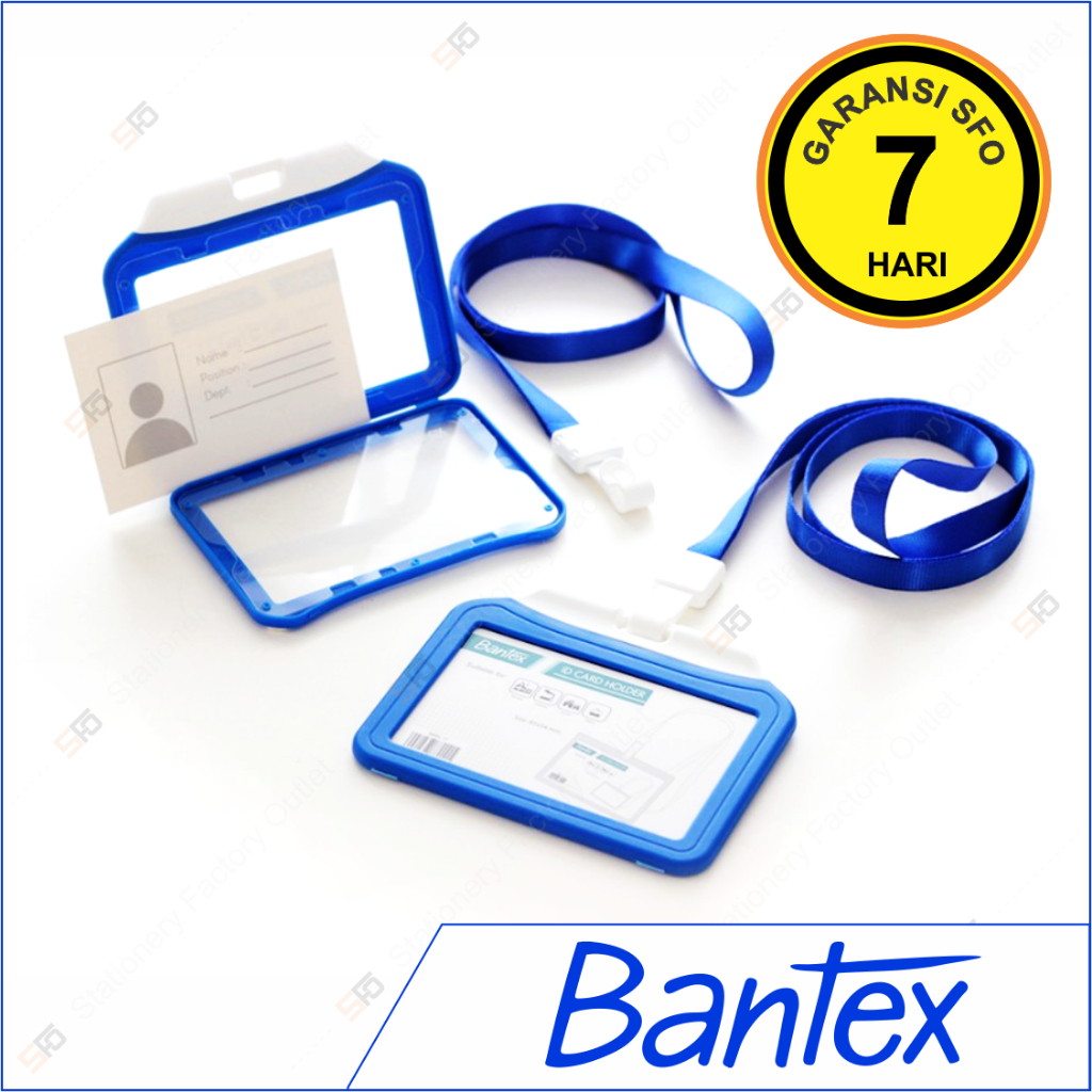 

ID Card Holder Bantex Landscape + Lanyard Two Sides