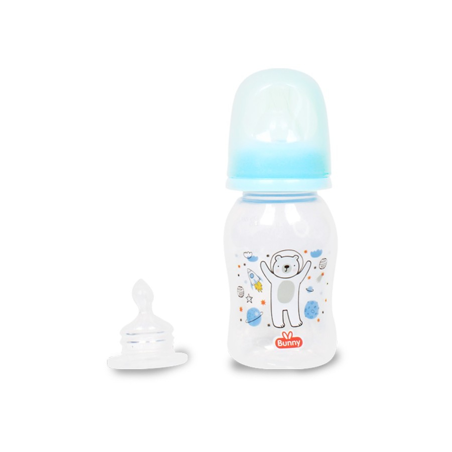 Bunny Regular Feeding Bottle Free Nipple Botol Susu Dot Gepeng 125ml