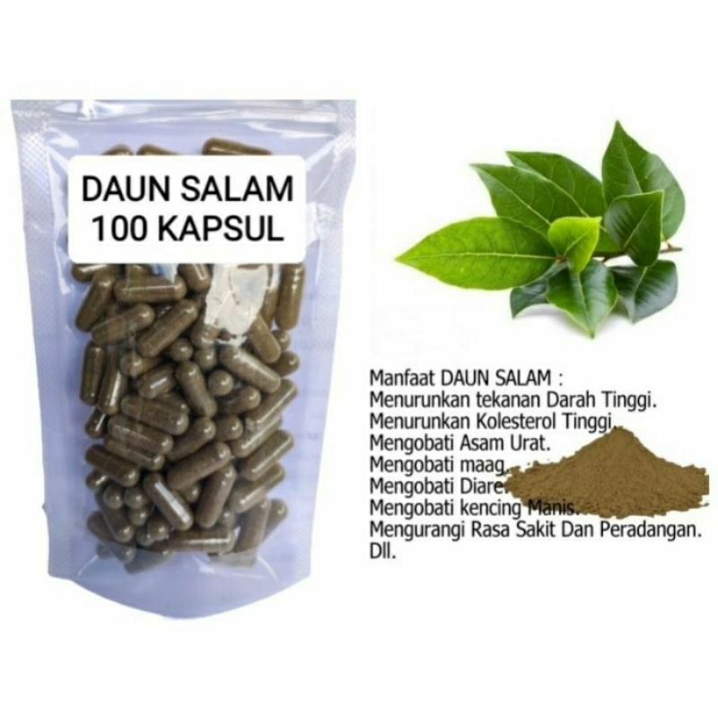 

DAUN SALAM Kapsul Herbal Alami Kemasan Hemat - isi 100 pcs