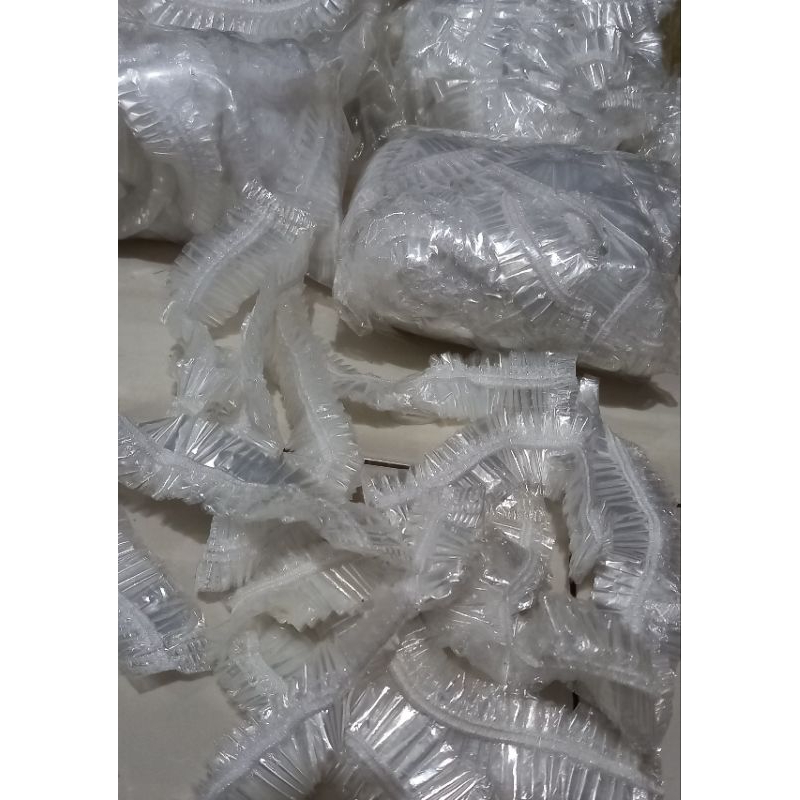 haircap gojek plastik shower cap penutup kepala plasti pelindung rambut untuk keramas